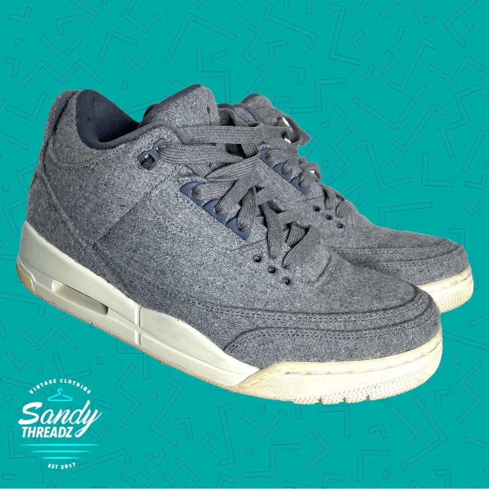 Jordan 3 wool grey sneakers - Picture 1 of 8